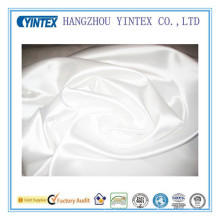 Tecido de Cetim de Poliéster Pure White100% para Têxteis Domésticos